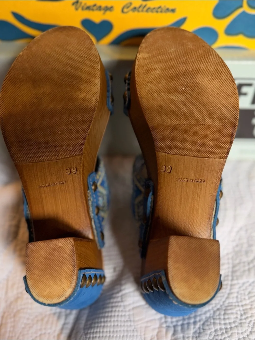 Sbicca KASHMIR Blue/multi Embroidered Platform Sandals
